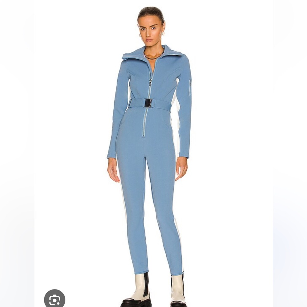 Women's Blue Jumpsuit with Belt